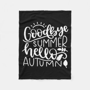 Vaarwel Zomer Hallo Herfst Natuur Lief Fleece Deken
