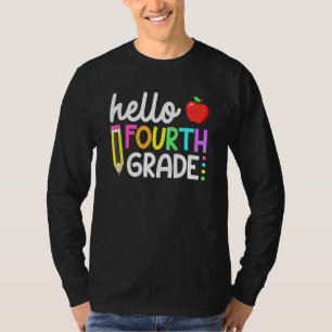 Vaarwel Zomer Hallo Vierde graad Eerste Dag Terug T-shirt