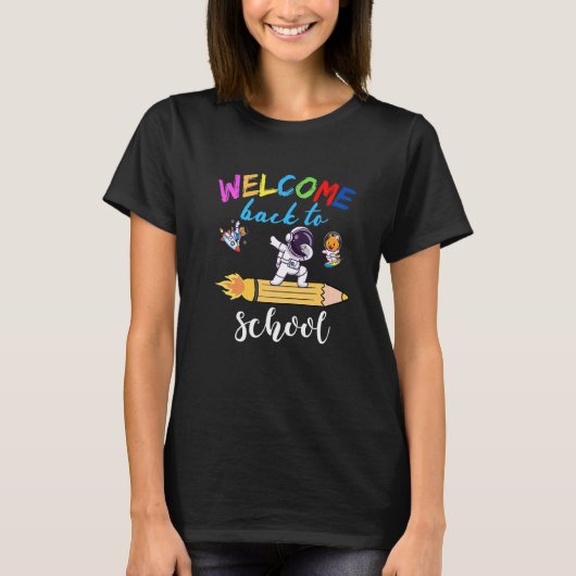 Vaarwel zomer terug naar school astronaut t-shirt (Voorkant)