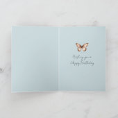 Vaas Blauwe bessen Cupcake Verjaardag Kaart (Binnen)