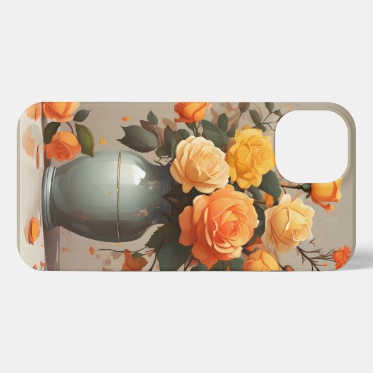 Vaas bloemen iPhone Case iPhone Hoesje (Achterkant horizontaal)
