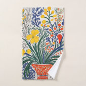 Vaas en wilde bloemen bad handdoek (Handdoek)