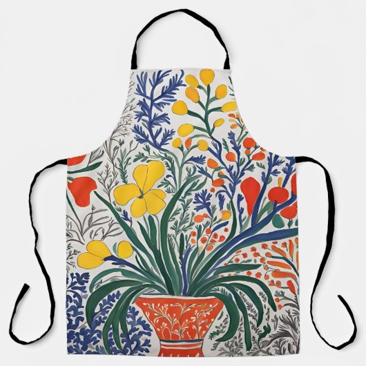 Vaas en wilde bloemen schort (Voorkant)