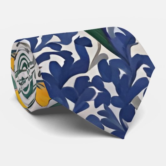 Vaas en wilde bloemen stropdas (Opgerold)