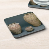 Vaas gedecoreerd met verschillende frites van dier bier onderzetter (Linkerzijde)