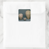 Vaas gedecoreerd met verschillende frites van dier vierkante sticker (Tas)