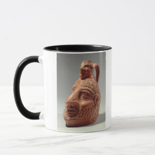 Vaas in de vorm van dubbele kop, c.400 AD (aardewe Mok