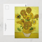 Vaas met 15 zonnebloemen door Van Gogh Briefkaart (Voorkant / Achterkant)