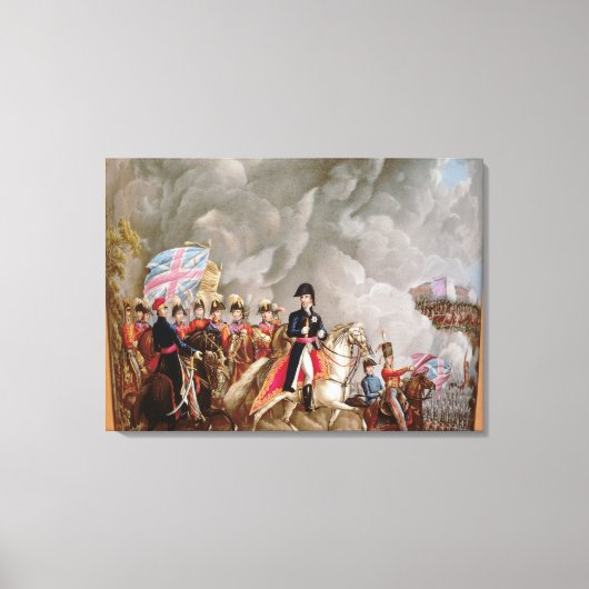 Vaas met afbeelding van Wellington Canvas Afdruk (Voorkant)