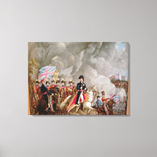 Vaas met afbeelding van Wellington Canvas Afdruk