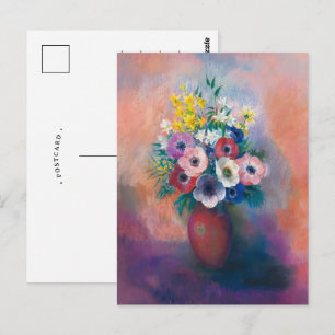 Vaas met anemoon Odilon Redon Briefkaart