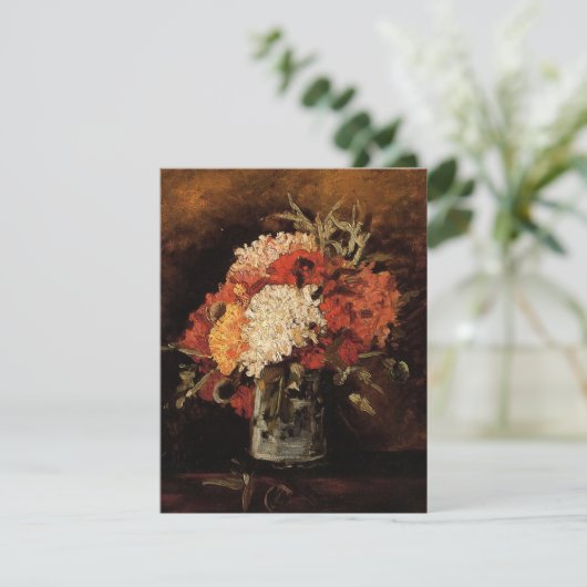 Vaas met anjers door Vincent van Gogh (Staand voorkant)