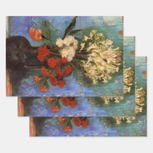 Vaas met anjers door Vincent van Gogh Inpakpapier Vel