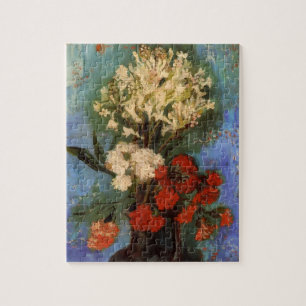 Vaas met anjers door Vincent van Gogh Legpuzzel