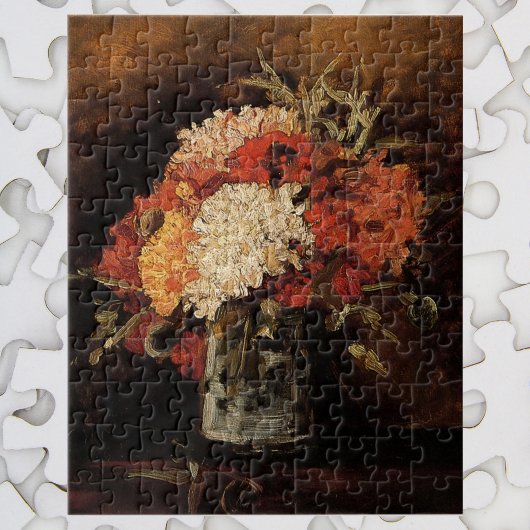 Vaas met anjers door Vincent van Gogh Legpuzzel