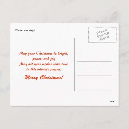 Vaas met anjers en Rozen en een fles Feestdagenkaart (Achterkant)