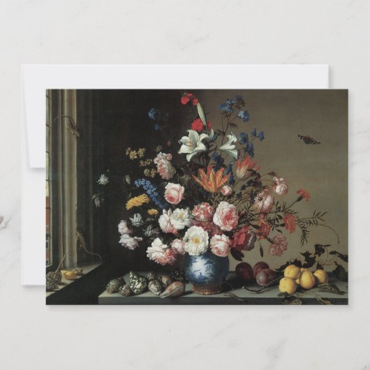 Vaas met bloemen bij een venster, Balthasar van de (Voorkant)