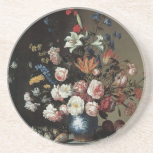 Vaas met bloemen bij een venster, Balthasar van de Zandsteen Onderzetter