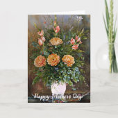 Vaas met bloemen bloemige Moederdagkaart Kaart (Voorkant)