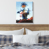 Vaas met Bloemen Canvas Afdruk (Insitu (Slaapkamer))