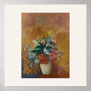 Vaas met bloemen door Odilon Redon - Bloemschilder Poster