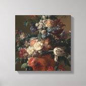 Vaas met Bloemen - Jan van Huysum Canvas Afdruk (Voorkant)
