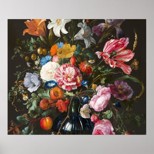 Vaas met bloemen. Maker Jan Davidsz de Heem. Poster (Voorkant)