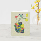Vaas met bloemen - Notecard Kaart (Gele Bloem)