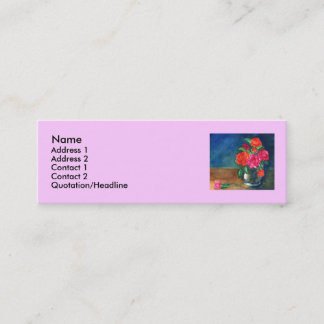 Vaas met bloemen Sjabloon Mini Visitekaartje
