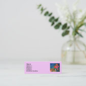 Vaas met bloemen Sjabloon Mini Visitekaartje (Staand voorkant)