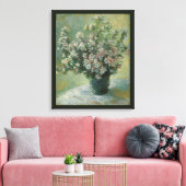 Vaas met bloemen van Claude Monet Canvas Afdruk (Insitu (Woonkamer))