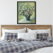 Vaas met bloemen van Claude Monet Canvas Afdruk (Insitu (Slaapkamer))