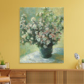 Vaas met bloemen van Claude Monet Canvas Afdruk (Insitu (Woonkamer))