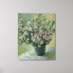 Vaas met bloemen van Claude Monet Canvas Afdruk