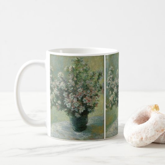 Vaas met bloemen van Claude Monet Koffiemok (Met donut)