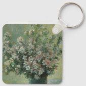Vaas met bloemen van Claude Monet Sleutelhanger (Achterkant)