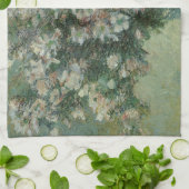 Vaas met bloemen van Claude Monet Theedoek (Gevouwen)
