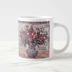 Vaas met bloemen, Zinnias door Maurice Prendergast Grote Koffiekop
