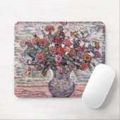 Vaas met bloemen, Zinnias door Maurice Prendergast Muismat (Met muis)