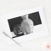 Vaas met bol rechthoekige sticker (Envelop)