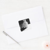 Vaas met bol vierkante sticker (Envelop)