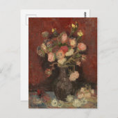 Vaas met Chinese asters en gladiolen van Gogh Briefkaart (Voorkant / Achterkant)