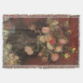 Vaas met Chinese asters en gladiolen van Gogh Deken (Voorkant)