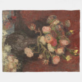 Vaas met Chinese asters en gladiolen van Gogh Fleece Deken (Voorkant (Horizontaal))