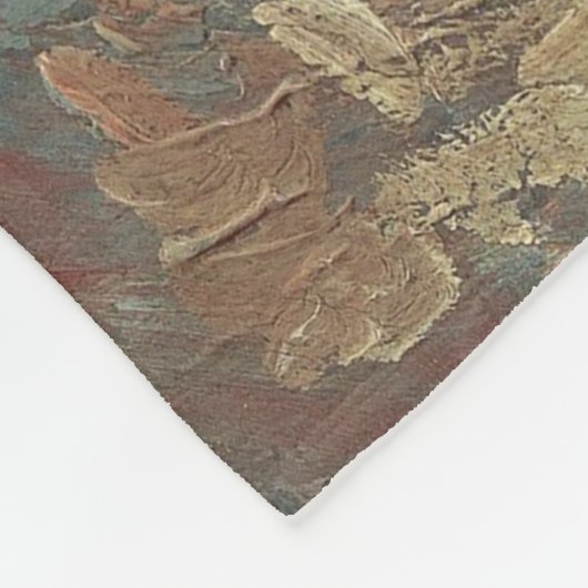 Vaas met Chinese asters en gladiolen van Gogh Fleece Deken (Hoek)