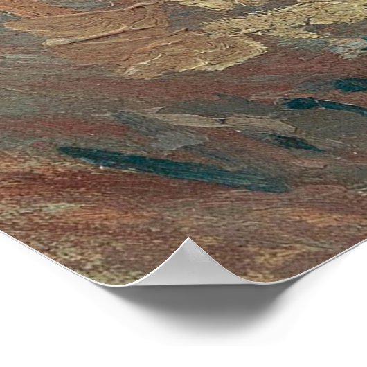 Vaas met Chinese asters en gladiolen van Gogh Poster (Hoek)