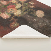 Vaas met Chinese asters en gladiolen van Gogh Sherpa Deken (3/4)