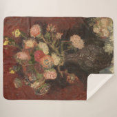 Vaas met Chinese asters en gladiolen van Gogh Sherpa Deken (Voorkant (horizontaal))