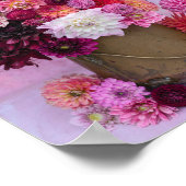 Vaas met Dahlia`s Poster (Hoek)