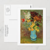 Vaas met Daisies & Anemones Van Gogh Fine Art Briefkaart (Voorkant / Achterkant)